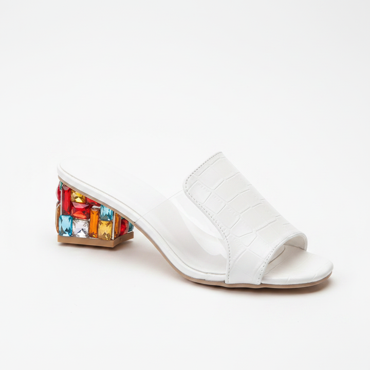 Estelle heeled sandals in Pearl — studio_a