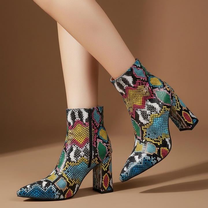 Emeraude boots in Serpentine — onfoot_a