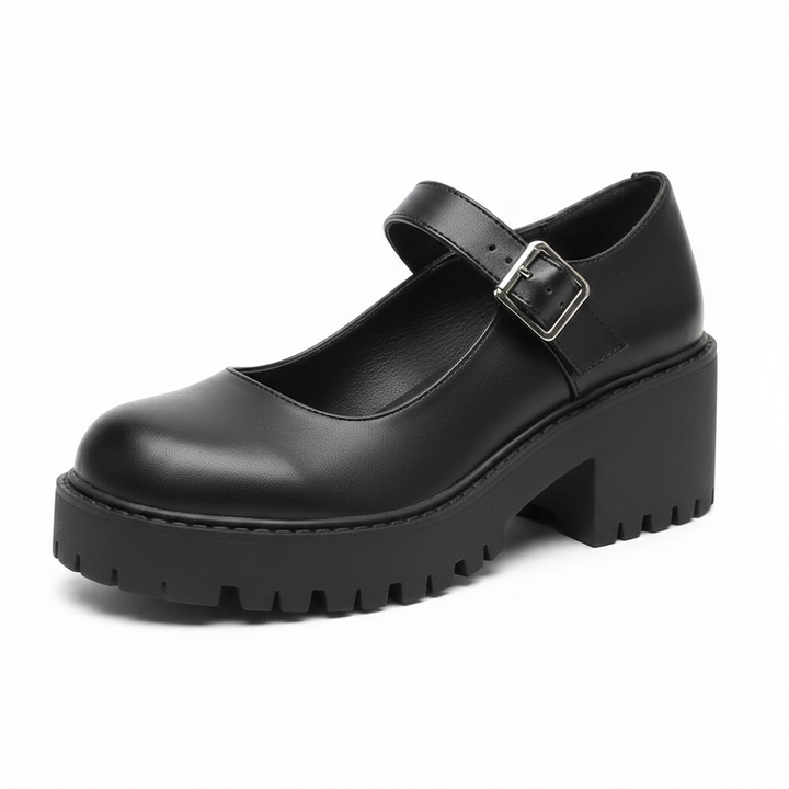 Opaline Mary Jane Pumps in Matte Black — studio